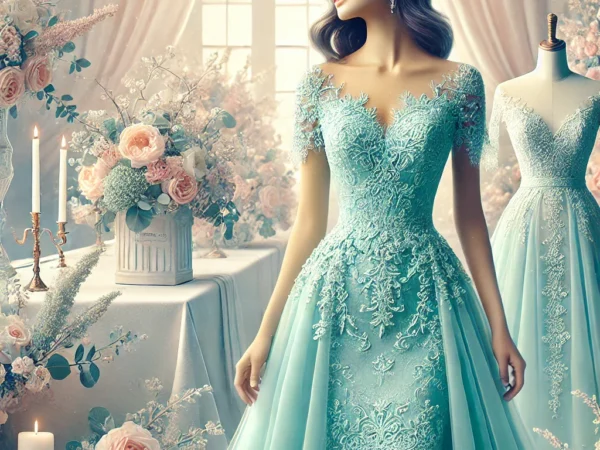 Vestido Mãe da Noiva Azul Tiffany: Elegância para um Dia Inesquecível